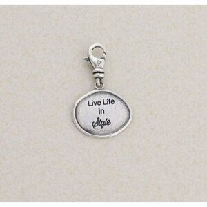 Sterling Silver Live Life in Style Charm Silpada